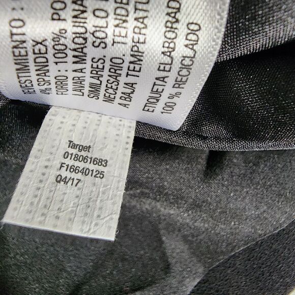 A New Day Womans Jacket Sz 8 Black Collarless Snap Front Crop Lined Shoulder Pad - Picture 10 of 10